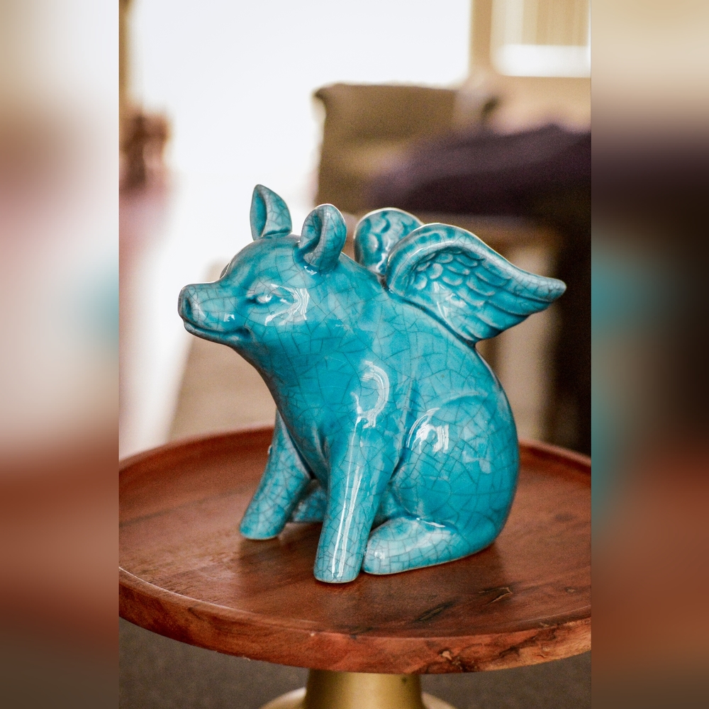 Ceramic Flying Pig